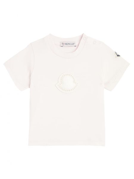 Jersey bomull t-skjorte for jenter Moncler Enfant rosa