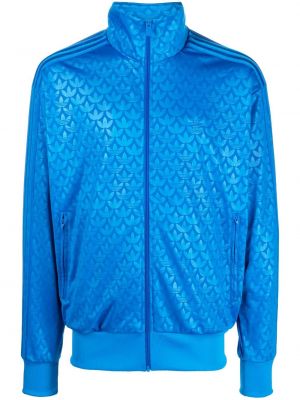 Windjacke mit reißverschluss mit print Adidas blau