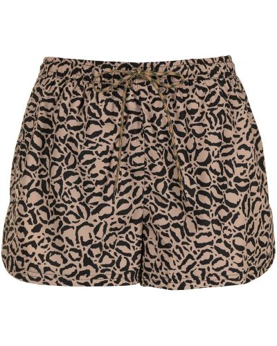 Pantalones cortos con estampado leopardo The Upside marrón