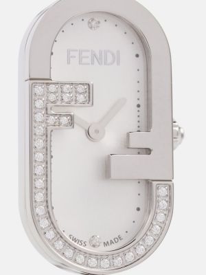 Zegarek ze stali chirurgicznej Fendi srebrny