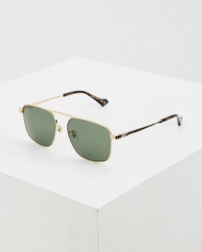 Солнцезащитные очки Gucci, зеленый