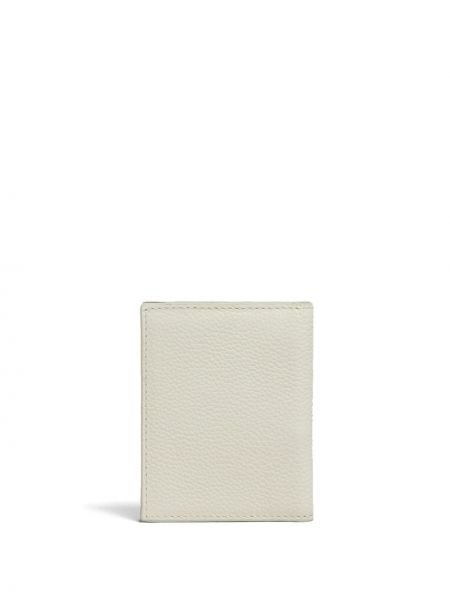 Haftowany portfel skórzany Marni biały