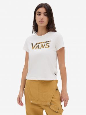 Φλοράλ μπλούζα Vans λευκό