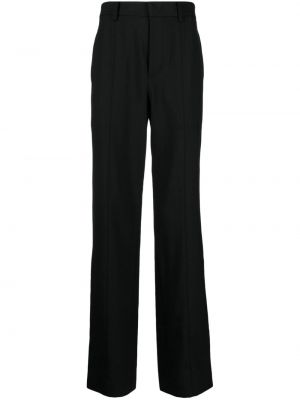 Плисирани прав панталон Helmut Lang черно