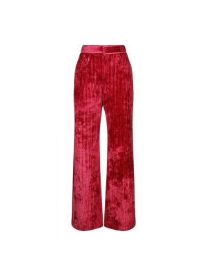Aksamitne spodnie Isabel Marant różowe