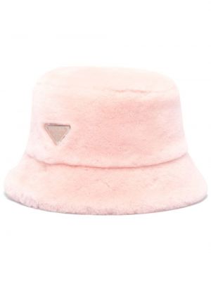 Różowa czapka Prada