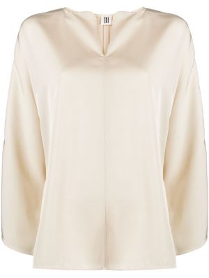 Блуза с v-образно деколте By Malene Birger бяло