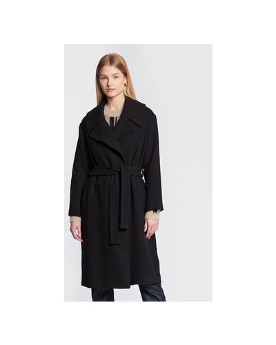Priliehavý kabát Sisley čierna