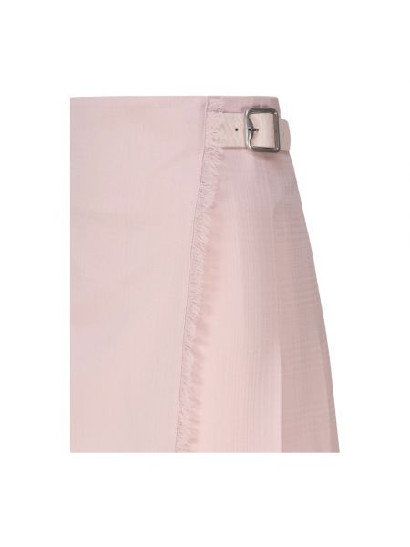 Mini falda de lana Burberry rosa