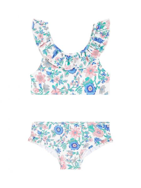 Ruffle floral bikini for jenter Louise Misha blå