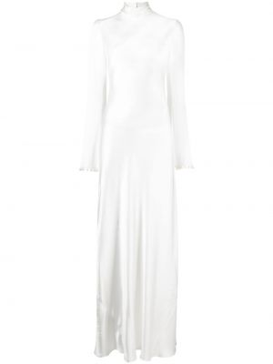 Копринена вечерна рокля Galvan London бяло