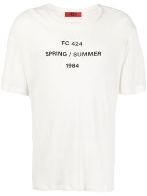 Тениска бродирана 424 бяло