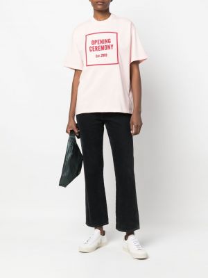 T-shirt mit print Opening Ceremony pink