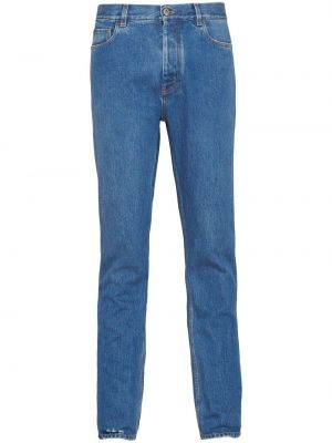 Niebieskie jeansy skinny slim fit Prada