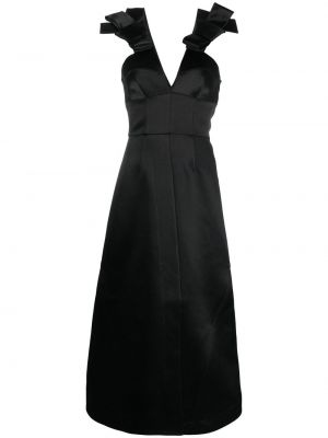 Μίντι φόρεμα με φιόγκο Jil Sander μαύρο