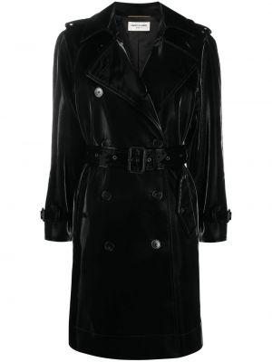 Trenchcoat i konstläder Saint Laurent svart