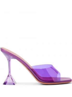 Papuci tip mules transparente Amina Muaddi violet