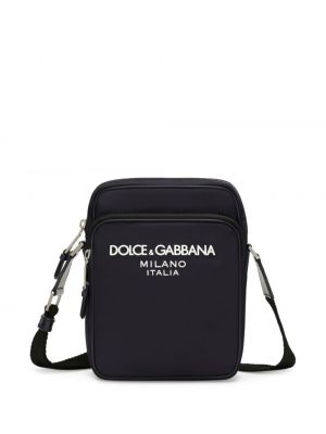 Borsa a spalla con cerniera con stampa Dolce & Gabbana
