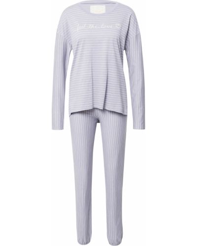 Pruhované bavlnené pyžamo modalové Triumph - biela