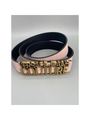 Cinturón de cuero Versace Jeans Couture rosa