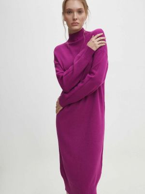 Mini haljina oversized Answear Lab ružičasta