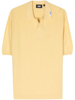 Памучна поло тениска Gcds жълто