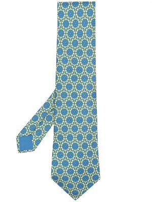 Corbata de tejido jacquard Hermès azul