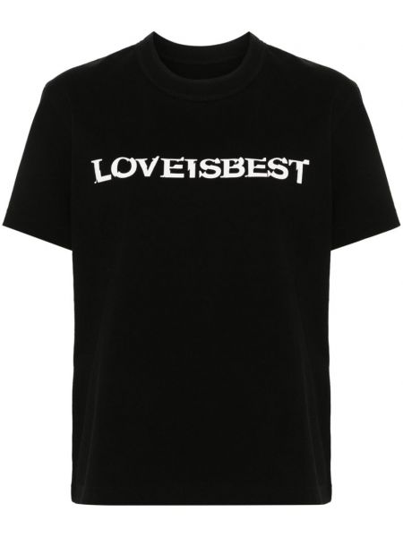 T-shirt mit print Sacai schwarz