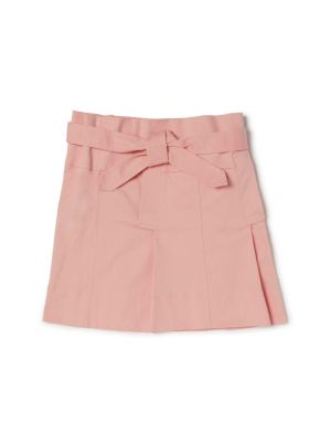 Плиссированная юбка с завязками Salvatore Ferragamo - женская, светло-розовый