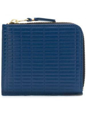 Portefeuille à imprimé à motif géométrique Comme Des Garçons Wallet bleu