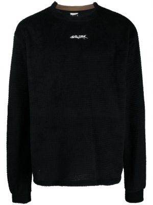 Pleten pulover z vezenjem Gr10k črna