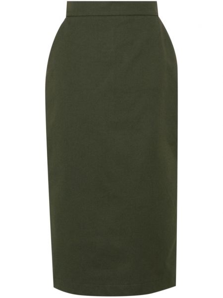 Pamučna midi suknja Max Mara zelena
