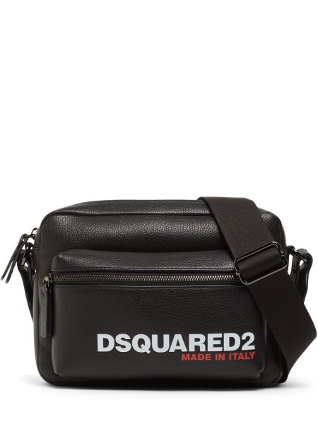 Crossbody väska i läder Dsquared2 svart