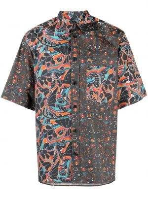 Βαμβακερό πουκάμισο με σχέδιο Marant γκρι