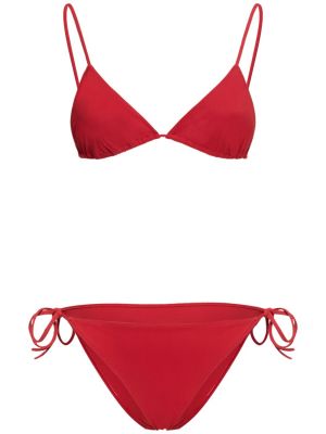 Bikini con cordones Lido rojo