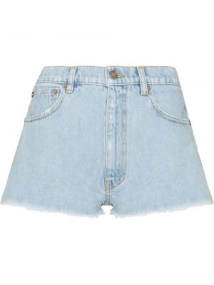 Mager lav midje jeans-shorts Erl blå