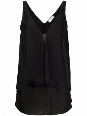 Блуза с v-образно деколте Brunello Cucinelli черно