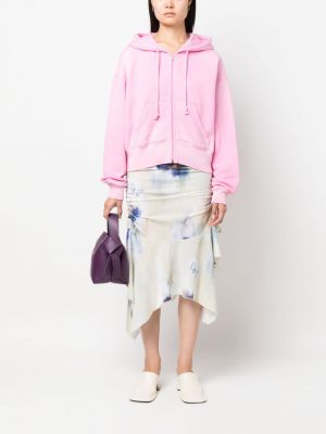 Jacke mit reißverschluss aus baumwoll mit kapuze Acne Studios pink