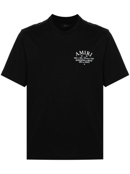 Bavlnené tričko s potlačou Amiri čierna