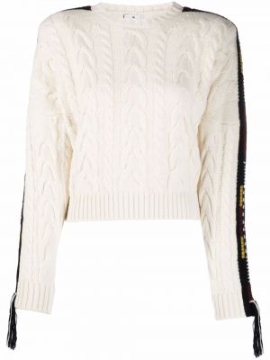 Jersey de punto de tela jersey de tejido jacquard Etro blanco
