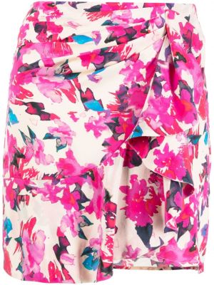 Květinové hedvábné mini sukně s potiskem Iro