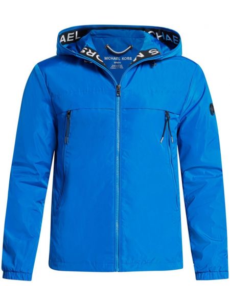 Lange jacke mit reißverschluss mit kapuze Michael Kors blau