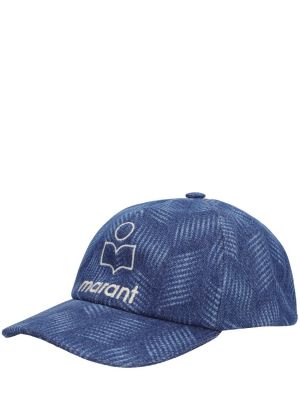 Medvilninis kepurė su snapeliu Isabel Marant mėlyna