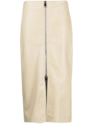 Kožená sukňa Isabel Marant biela