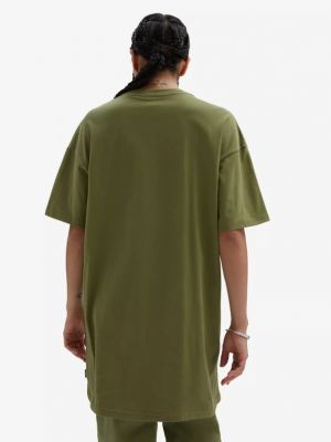 Oversized pamut mini ruha Vans zöld