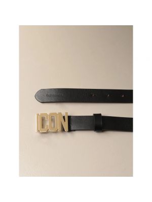 Cinturón de cuero elegante Dsquared2 negro