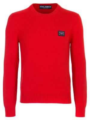 Шерстяной свитер Dolce & Gabbana красный