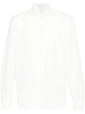 Bavlnená košeľa so stojačikom Saint Laurent biela