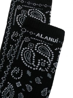 Chaussettes en cachemire à imprimé Alanui noir