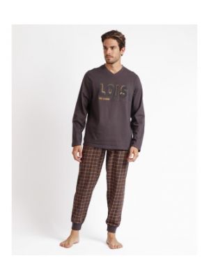 Pyjama en coton avec manches longues Lois Jeans marron